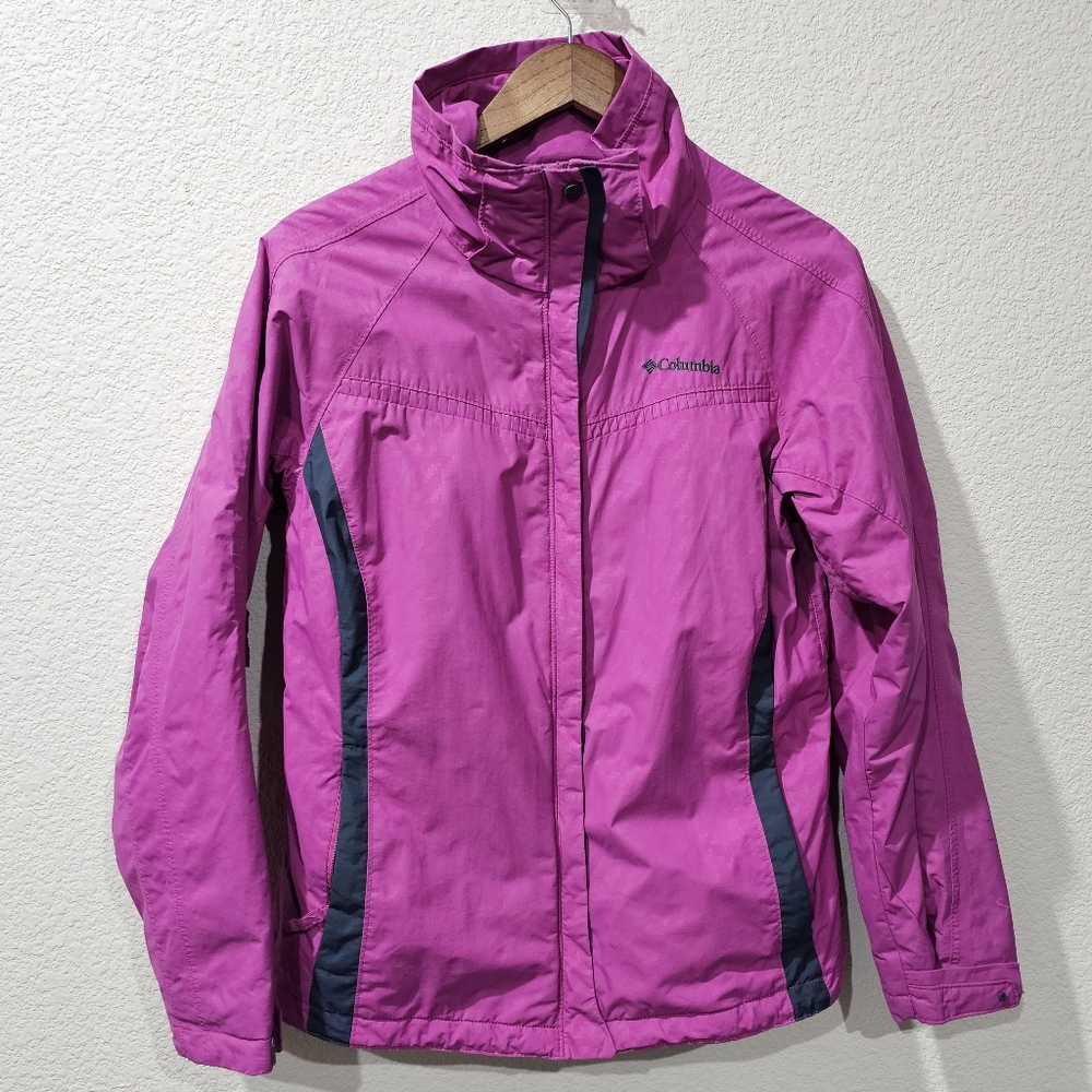Columbia  Pink Whirlibird Interchange Jacket Omni Tech Full Zip Women's Lrg